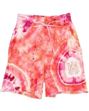 Amiri Ma-appliqué Tie-dye Shorts - Pink