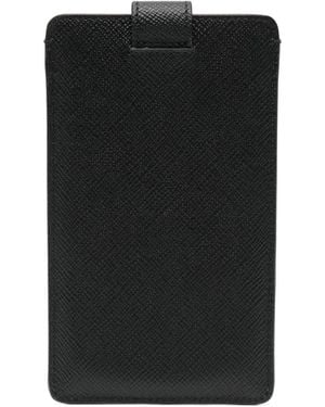 Smythson Panama Phone Sleeve - Black