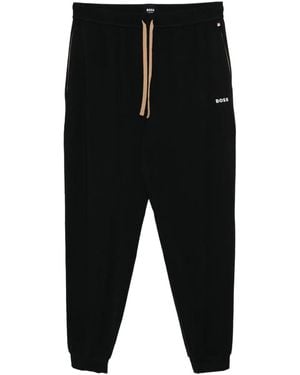 BOSS Logo-Embroidered Track Pants - Black