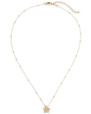 Yoj Collar Con Flores De Cristal - Blanco