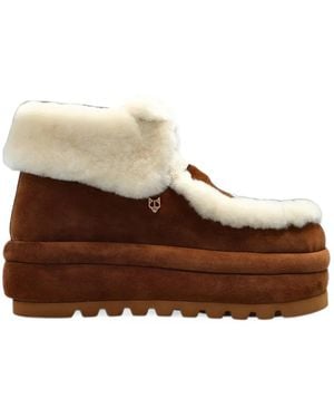 Naked Wolfe Bambi Shearling-Trim Boots - Brown