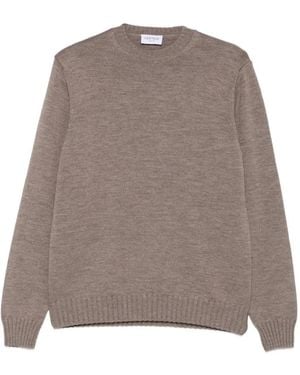 Heritage Ribbed-Knit Crew-Neck Sweater - Brown