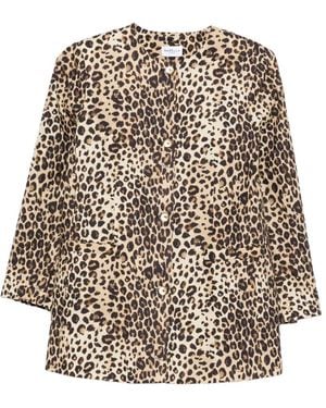 Marella Leopard-Print Jacket - White
