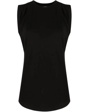 MICHAEL Michael Kors Pleat-Detailing Tank Top - Black