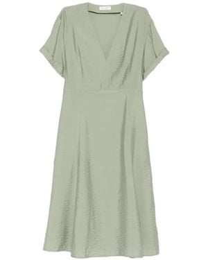 Marc O' Polo V-Neck Midi Dress - Green
