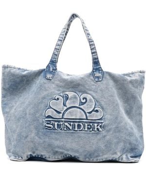 Sundek Denim Tote Bag - Blue