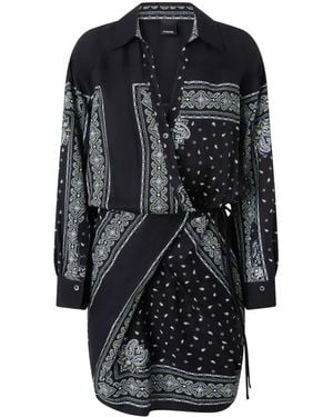 Pinko Mesopotamia Dress With Side Tie Fastening - Black