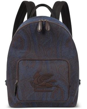 Etro Essential Paisley-Pattern Backpack - Blue