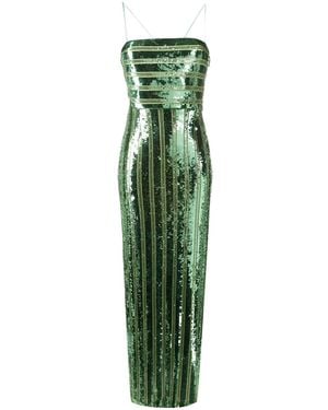 Galvan London Stargaze Bandeau Dress - Green