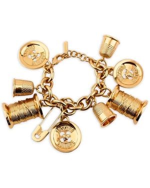 Moschino Chunky Chain Pendants Bracelet - Metallic