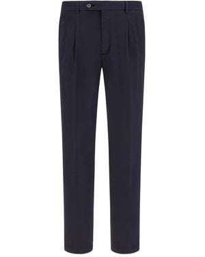BOGGI Hose Mit Seitlichen Abnähern - Blau