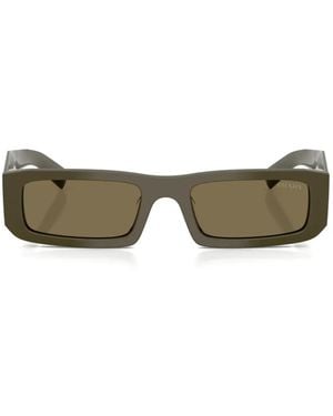 Prada Triangle-Logo Sunglasses - Green