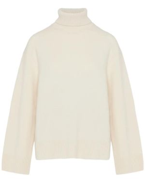 Yves Salomon Pull À Col Roulé - Blanc