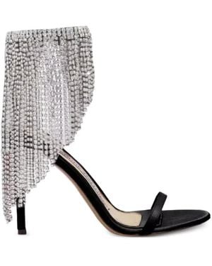 Alexandre Vauthier Sandalias de satén con tacón de 105 mm - Negro