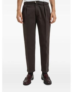 Briglia 1949 Pleated Tapered-Leg Trousers - Black