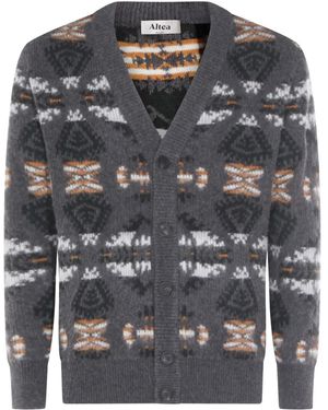 Altea Patterned Button Cardigan - Gray