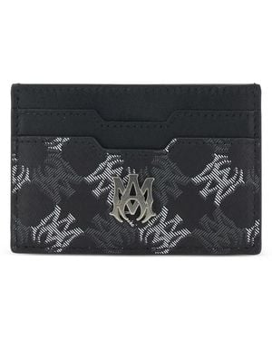 Amiri Gemustertes Kartenetui - Schwarz