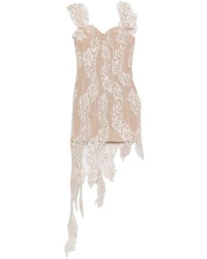 GIUSEPPE DI MORABITO Floral-Lace Mini Dress - White
