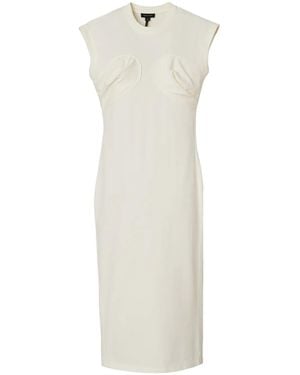 Marc Jacobs Seamed Up Sleeveless Midi Dress - White