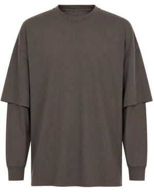 Rick Owens Layered-Sleeve T-Shirt - Grey