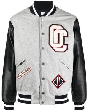 Opening Ceremony Logo-Embroidered Varsity Jacket - Gray