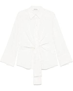 Rohe Knotted Hammered Shirt - White