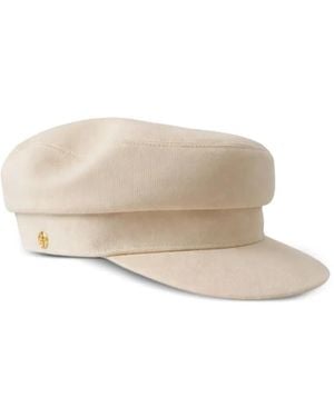 MAISON KRASNOVA Logo-Plaque Baker Boy Hat - Natural