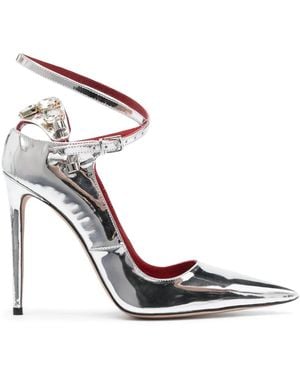 HARDOT 120Mm Metallic Leather Pumps