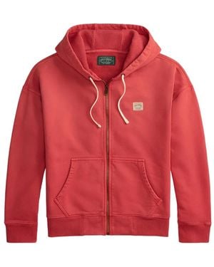 Polo Ralph Lauren Logo-Patch Hoodie - Red