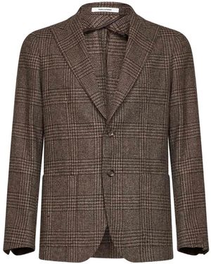 Tagliatore Prince Of Wales Check Blazer - Brown