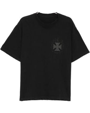 WARMAN Logo Printed T-Shirt - Black