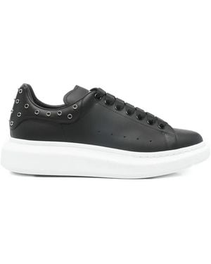 McQueen Oversized Eyelet-Detail Sneakers - White