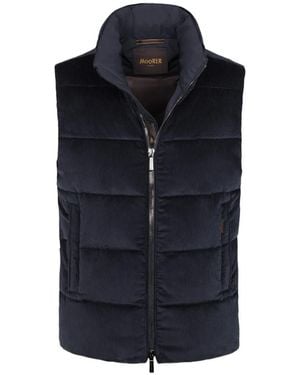 Moorer Vanio Corduroy Gilet - Blue