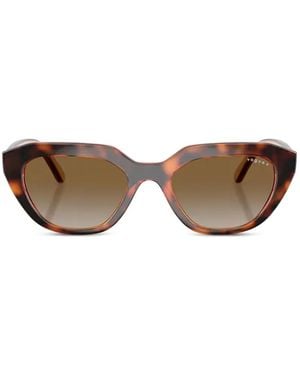 Vogue Eyewear Tortoiseshell-Effect Cat-Eye Sunglasses - Brown