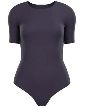 Wolford Body De Manga Corta - Azul