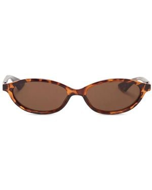 Le Specs Duskfall Geometric-Frame Sunglasses - Brown