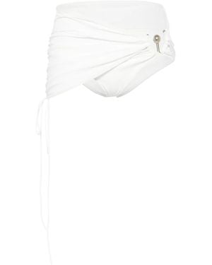 Christopher Esber Ruched Orbit Bikini Skirt - White