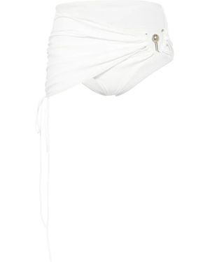 Christopher Esber Ruched Orbit Bikini Skirt - White