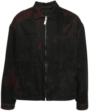 44 Label Group Corrosive Denim Jacket - Black