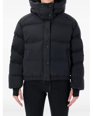 Perfect Moment Hooded Quilted Ski Jacket - Black