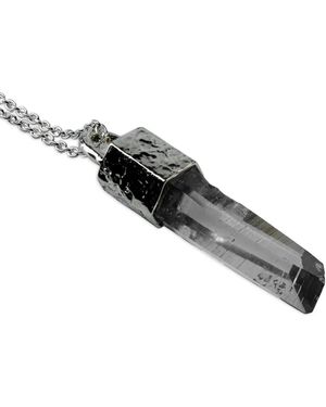 Parts Of 4 Lemurian Quartz Talisman Necklace - Black