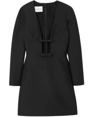 Valentino Garavani Cutout Bow-Detailed Mini Dress - Black