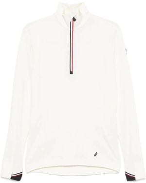 Moncler Top Sportivo Con Zip - Bianco