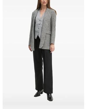 Sandro Ferrone Houndstooth-Pattern Blazer - Grey