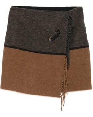 Semicouture Gonna Con Frange - Nero