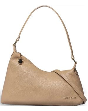 Marc Ellis Wynn Grained Leather Shoulder Bag - Natural