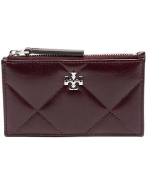 Tory Burch Kira Leather Card Case - Purple