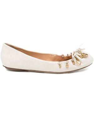 Chloé Charms Ballet Flats - Natural