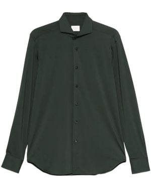 Xacus Button-Fastening Long-Sleeve Shirt - Green