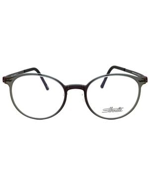 Silhouette Infinity View Round-Frame Glasses - Black